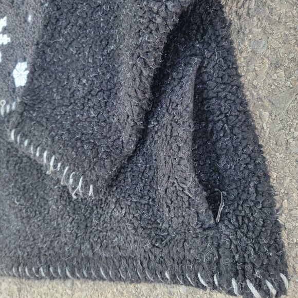 Woolrich 1/4 Zip Charcoal Black Polar Fleece Pullover Sweater Womens XL‎ - Picture 6 of 6